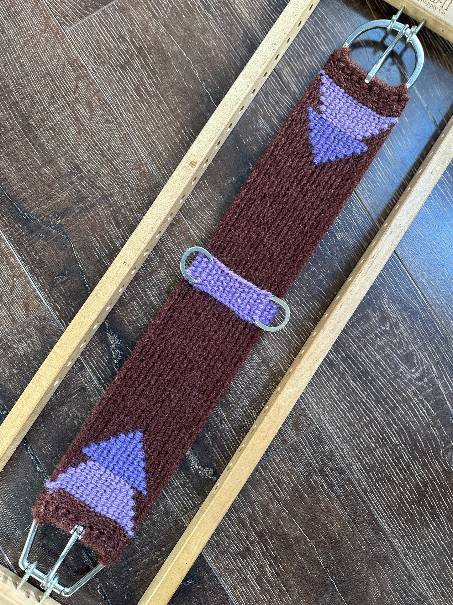 30" Straight Mohair Cinch "Violet Twist"