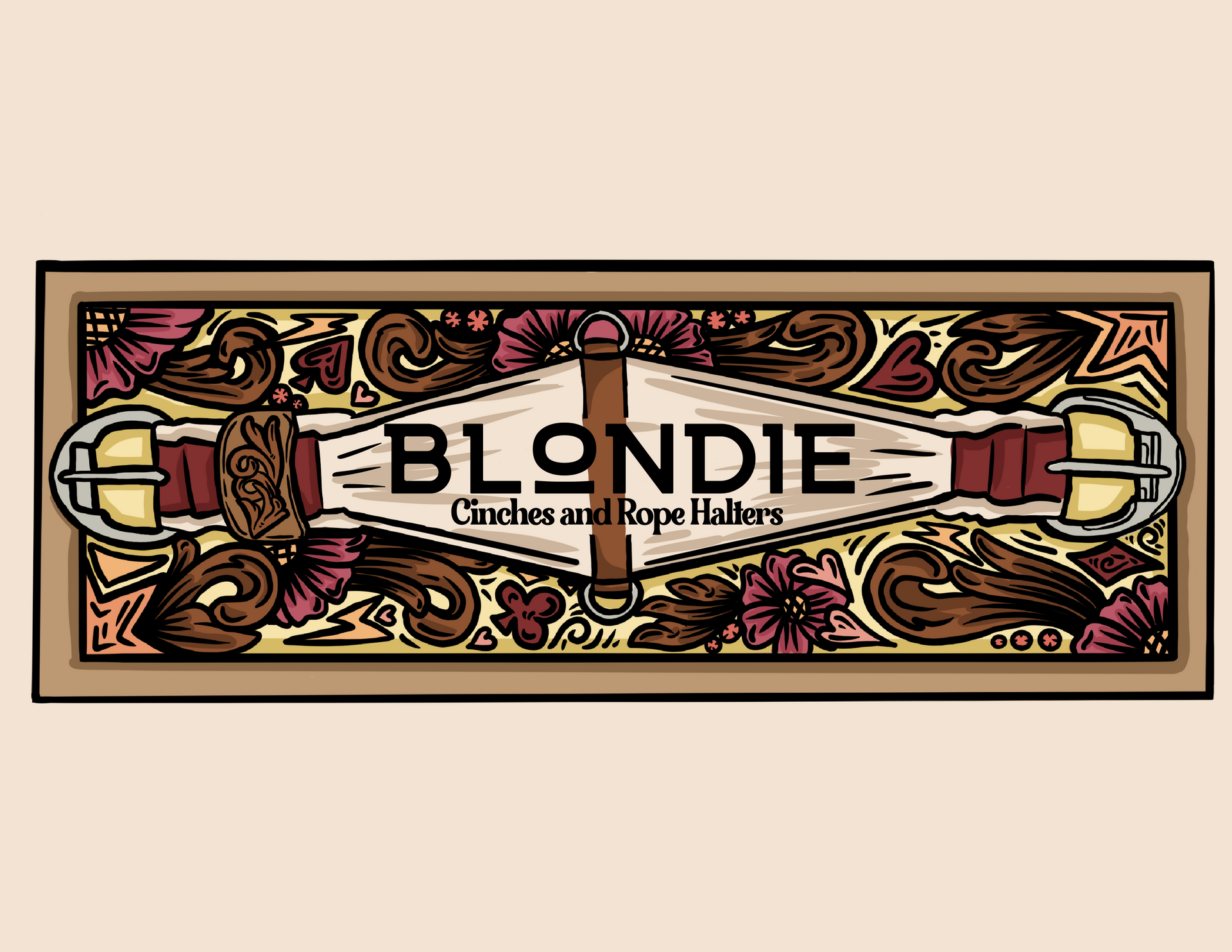 Load video: Blondie cinches and rope halters product preview, includes mohair cinches, rope halters, yacht rope lead lines and Mecate reins for horses.